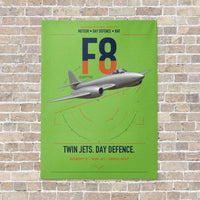 Thumbnail for Gloster Meteor F8 vertical canvas print - no frame - light green background