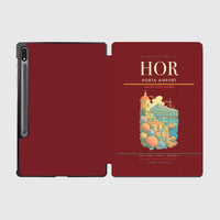 Thumbnail for Horta Airport (HOR) design on dark red samsung tablet tablet case