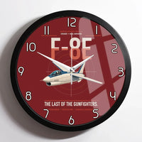 Thumbnail for F-8E Crusader design on dark red framed wall clock