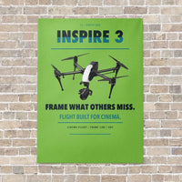 Thumbnail for DJI Inspire 3 vertical canvas print - no frame - light green background