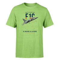 Thumbnail for Dassault Mirage F1C design on light green t-shirt, single-side print
