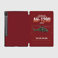 Thumbnail for AgustaWestland AH-129D Mangusta design on dark red samsung tablet tablet case