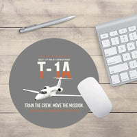 Thumbnail for T-1A Jayhawk Advanced Jet Trainer design on gray round mouse pad