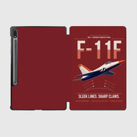 Thumbnail for F-11F Tiger design on dark red samsung tablet tablet case