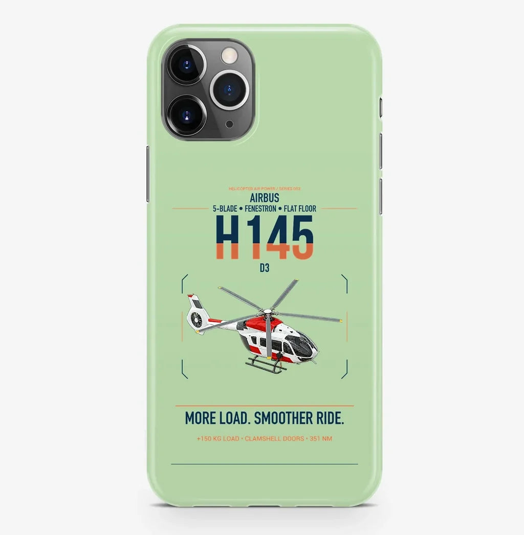 Airbus H145 D3 design on light green magsafe iphone case, for iPhone Pro Max