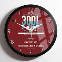 Thumbnail for Extra 300L design on dark red framed wall clock