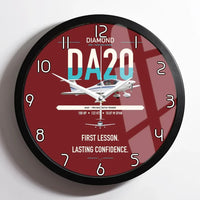 Thumbnail for Diamond DA20 design on dark red framed wall clock