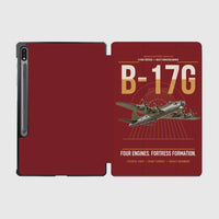 Thumbnail for B-17G Flying Fortress design on dark red samsung tablet tablet case