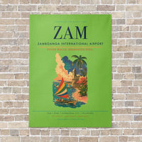 Thumbnail for Zamboanga International Airport ZAM vertical canvas print - no frame - light green background