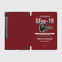 Thumbnail for GEnx-1B design on dark red samsung tablet tablet case