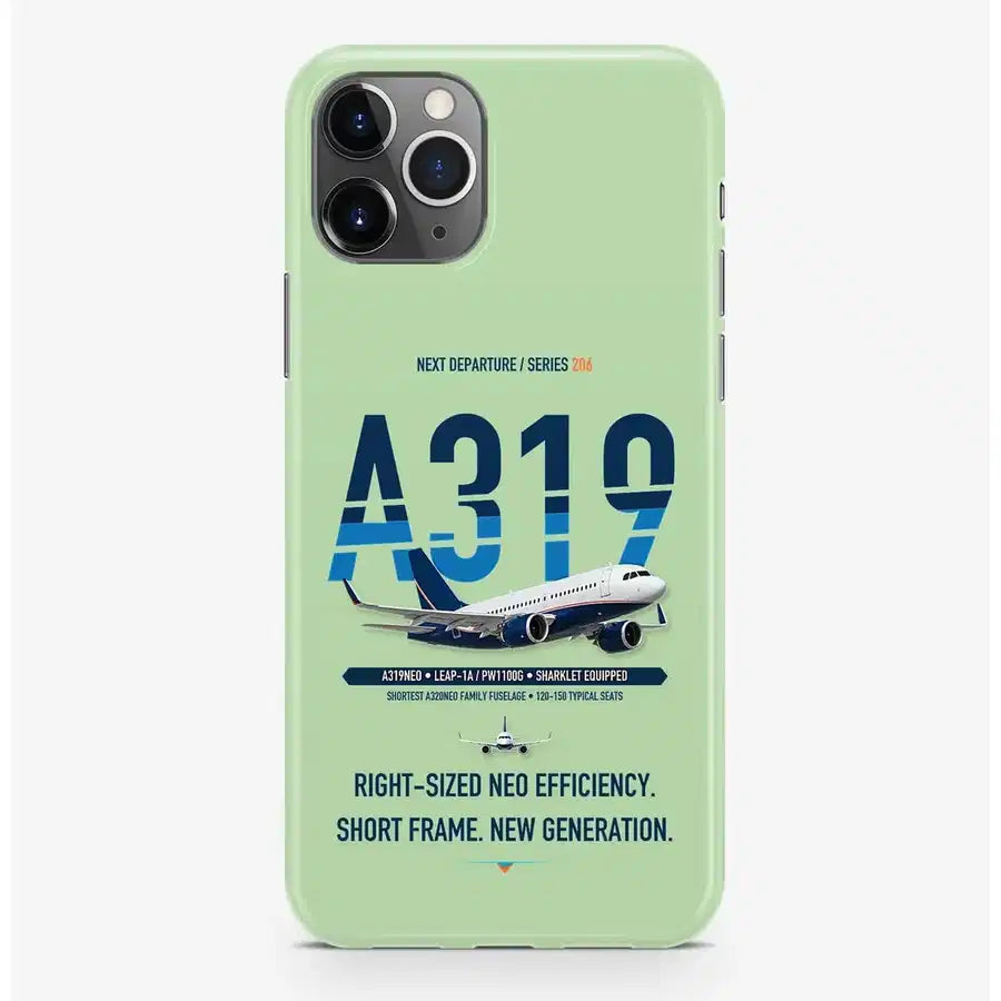 Airbus A319neo Case ProMax design on light green iphone case promax