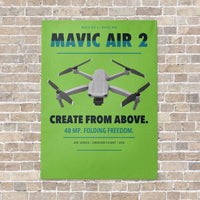 Thumbnail for DJI Mavic Air 2 vertical canvas print - no frame - light green background