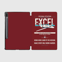 Thumbnail for Cessna Citation Excel design on dark red samsung tablet tablet case
