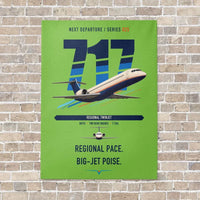 Thumbnail for Boeing 717-200 vertical canvas print - no frame - light green background