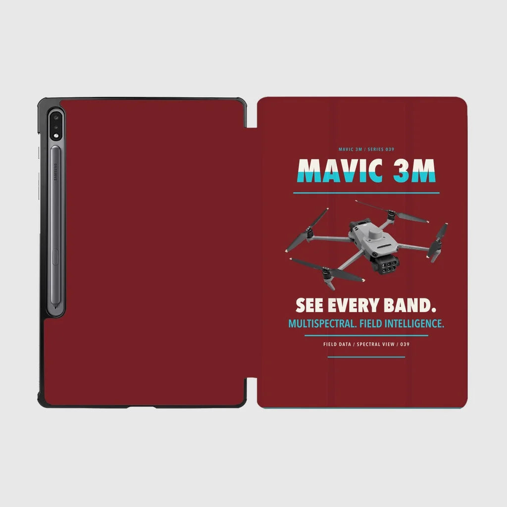 DJI Mavic 3 Multispectral design on dark red samsung tablet tablet case