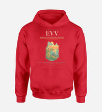 Thumbnail for Evansville Regional Airport (EVV) design on red hoodie single-side print