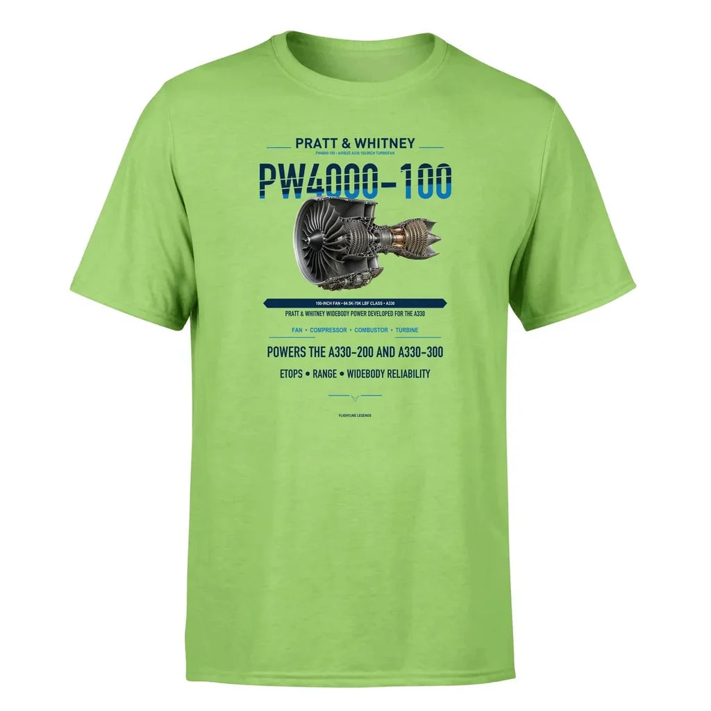 PW4000-100 design on light green single side