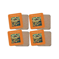 Thumbnail for The Desert Mail - Designed Coasters design on orange 4-pieces-set
