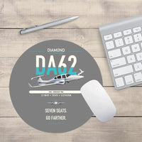 Thumbnail for Diamond DA62 design on gray round mouse pad