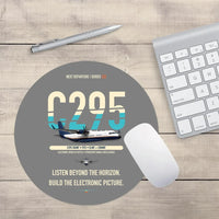 Thumbnail for Airbus C295 SIGINT design on gray round mouse pad