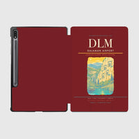 Thumbnail for Dalaman Airport (DLM) design on dark red samsung tablet tablet case