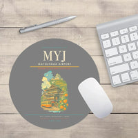Thumbnail for Matsuyama Airport (MYJ) design on gray round mouse pad