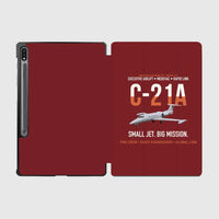 Thumbnail for C-21A Learjet Small Jet Big Mission design on dark red samsung tablet tablet case