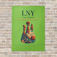 Thumbnail for Lanai Airport LNY vertical canvas print - no frame - light green background