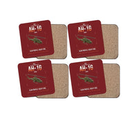 Thumbnail for Bell AH-1G Cobra design on dark red 4 pieces set coaster
