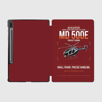 Thumbnail for MD Helicopters MD 500E design on dark red samsung tablet tablet case