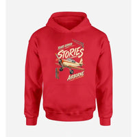 Thumbnail for SIGNAL 582 - Years Served Stories Airborne design on red hoodie single side