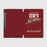 Thumbnail for Hawker Siddeley Harrier GR3 design on dark red samsung tablet tablet case