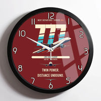 Thumbnail for Boeing 777-300ER design on dark red framed wall clock