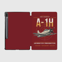 Thumbnail for A-1H Skyraider design on dark red samsung tablet tablet case