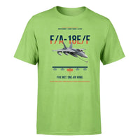 Thumbnail for F A-18E F Buddy Tanker design on light green double-side t-shirt, single-side print