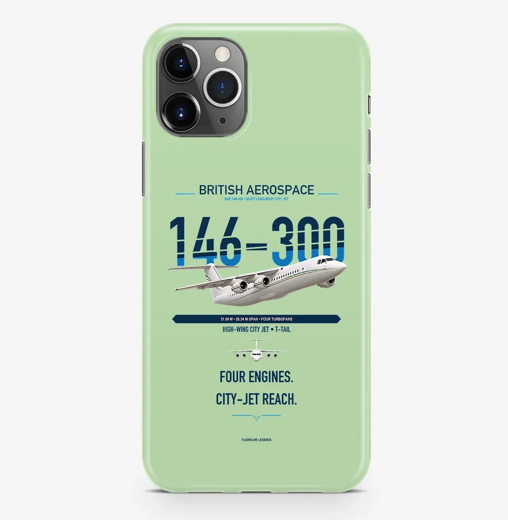 BAe 146-300 design on light green magsafe iphone case, for iPhone Pro Max