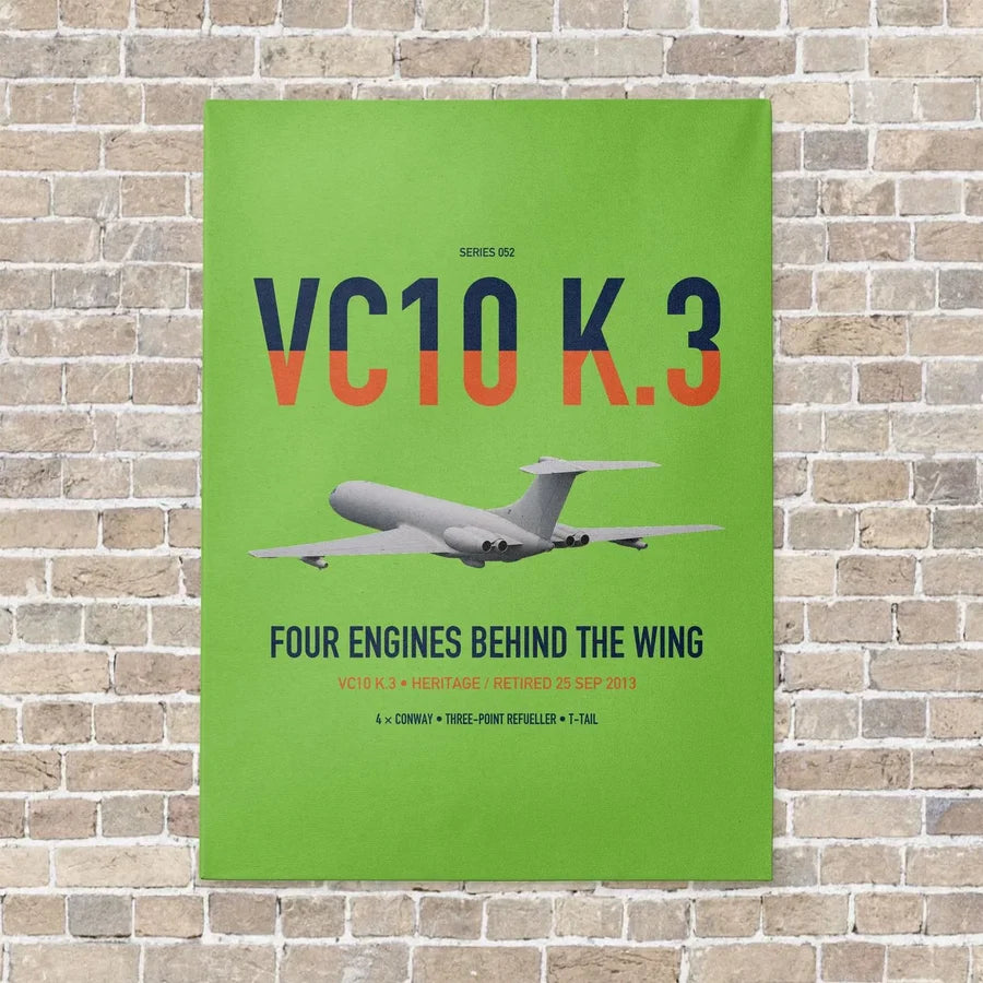 Vickers VC10 K.3 vertical canvas print - no frame - light green background