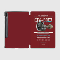 Thumbnail for CF6-80C2 design on dark red samsung tablet tablet case