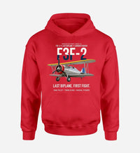 Thumbnail for F3F-2 LAST BIPLANE design on red hoodie single side