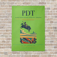 Thumbnail for Eastern Oregon Regional Airport PDT — Pendleton vertical canvas print - no frame - light green background