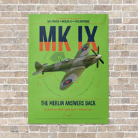 Thumbnail for Supermarine Spitfire Mk IX vertical canvas print - no frame - light green background