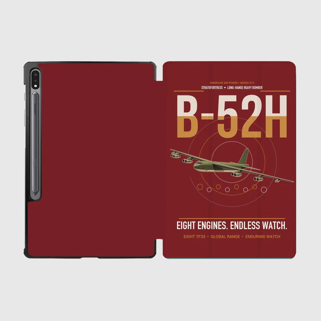 B-52H Stratofortress design on dark red samsung tablet tablet case
