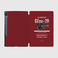 Thumbnail for GEnx-2B design on dark red samsung tablet tablet case