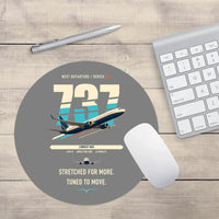 Thumbnail for Boeing 737 MAX 10 design on gray round mouse pad