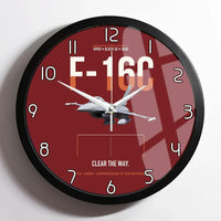 Thumbnail for F-16C Block 50 Clear The Way design on dark red framed wall clock