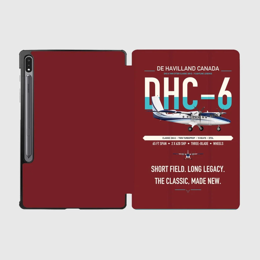 DHC-6 Twin Otter Classic 300-G design on dark red samsung tablet tablet case