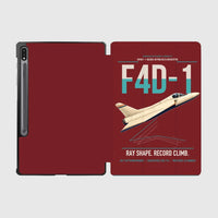 Thumbnail for F4D-1 Skyray design on dark red samsung tablet tablet case