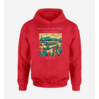 Thumbnail for VINTAGE G4372 - The Tram To The Tarmac - Premium Hoodie design on red premium