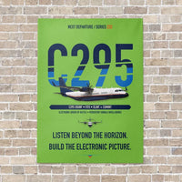 Thumbnail for Airbus C295 SIGINT vertical canvas print - no frame - light green background