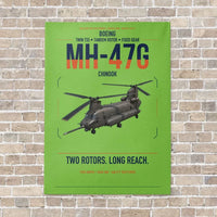Thumbnail for Boeing MH-47G Chinook vertical canvas print - no frame - light green background